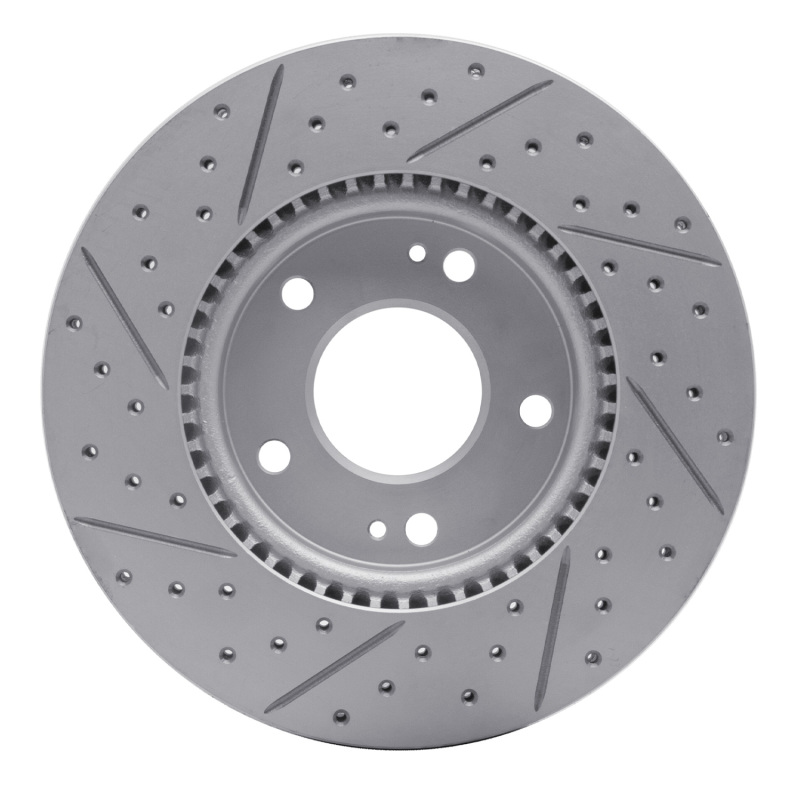 Hyundai Ioniq Brake Rotor (1) - Front Right - DFC - Geoperformance Drilled & Slotted - `17-`22