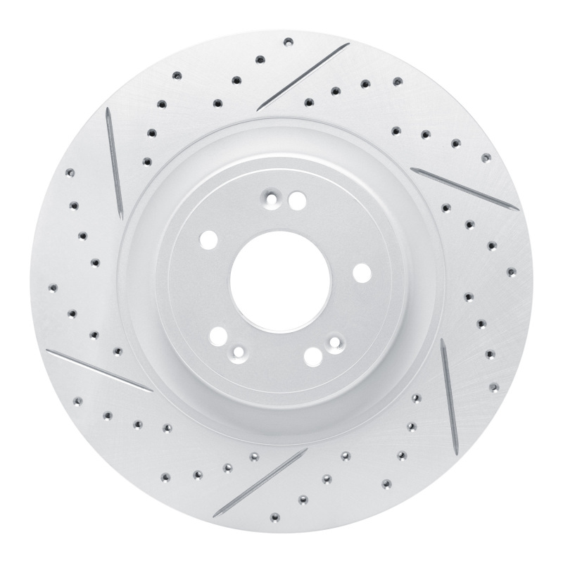 Genesis G80 Brake Rotor (1) - Front Left - DFC - Drilled & Slotted Geoperformance - `18-`20