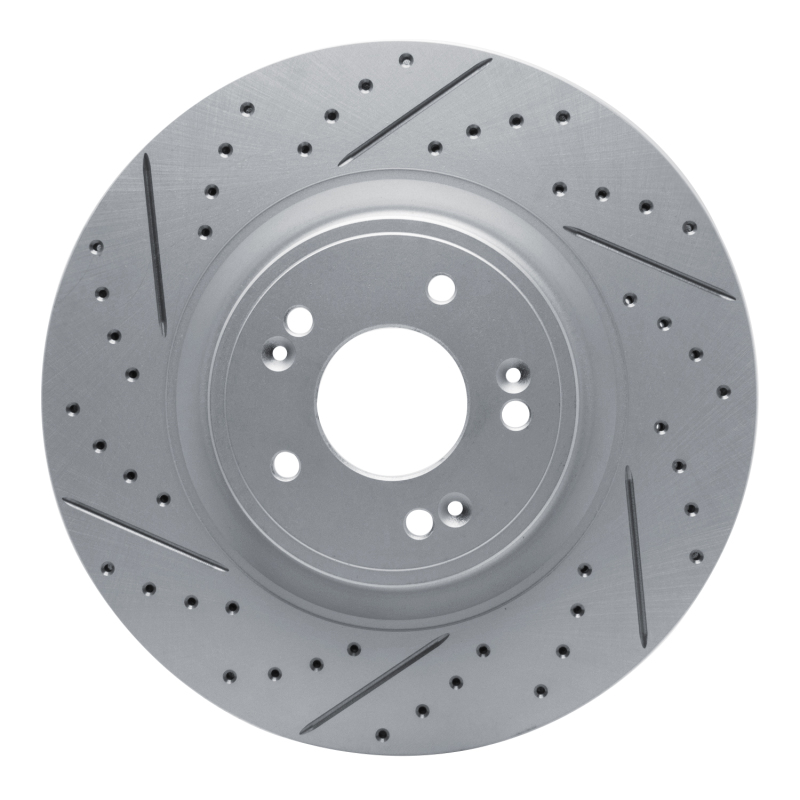 Genesis G80 Brake Rotor (1) - Front Left - DFC - Geoperformance Rotors - Drilled & Slotted - `18-`20