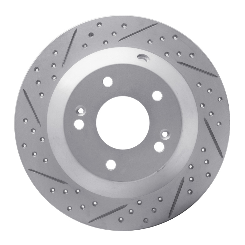 Hyundai Kona Brake Rotor (1) - Rear Right - DFC - Drilled & Slotted Geoperformance - `14-`23