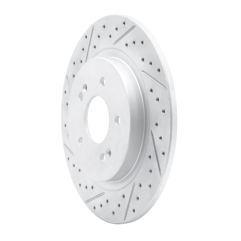 Hyundai Santa Fe Brake Rotor (1) - Rear Left - DFC - Drilled & Slotted Geoperformance - `19-`25