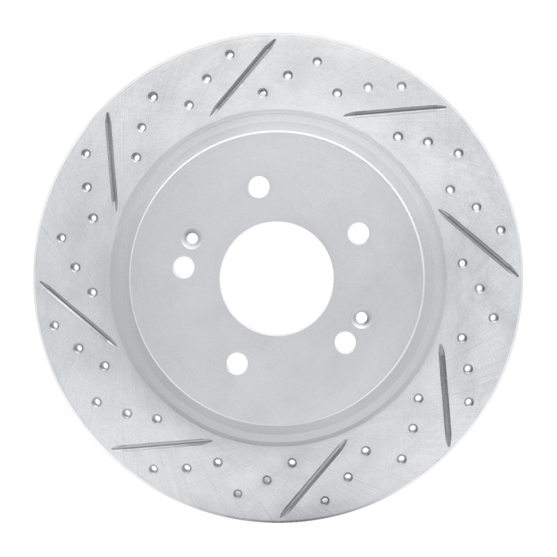 Hyundai Santa Fe Brake Rotor (1) - Rear Left - DFC - Drilled & Slotted Geoperformance - `19-`25 Hyundai Santa Fe Brake Rotor (1) - Rear Left - DFC - Drilled & Slotted Geoperformance - `19-`25