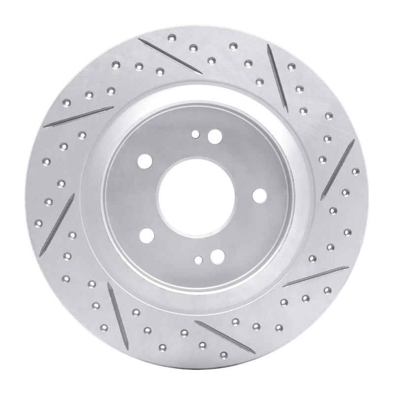 Hyundai Santa Fe Brake Rotor (1) - Rear Left - DFC - Drilled & Slotted Geoperformance - `19-`25