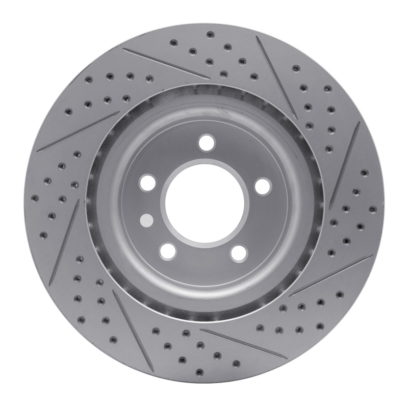 Land Rover Range Rover Sport Brake Rotor (1) - Front Left - DFC - Geoperformance Drilled & Slotted - `05-`09