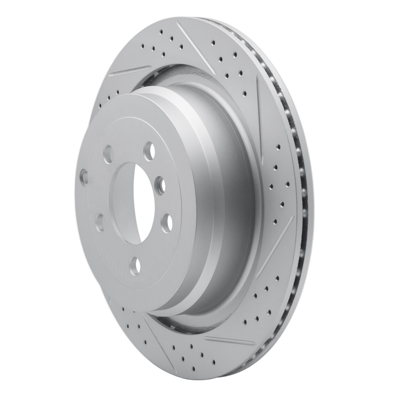 Land Rover Range Rover Brake Rotor (1) - Rear Right - DFC - Drilled & Slotted Geoperformance - `06-`12