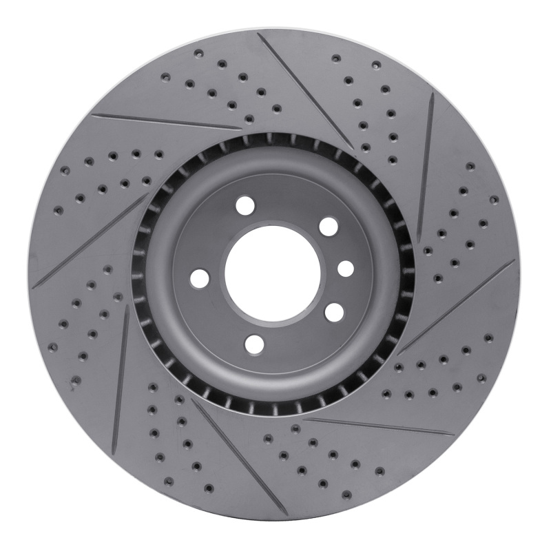 Land Rover Range Rover Brake Rotor (1) - Front Left - DFC - Geoperformance Drilled & Slotted - `10-`17