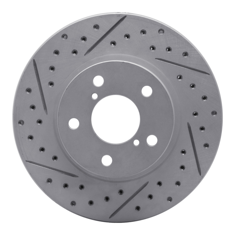Subaru Impreza Brake Rotor (1) - Front Left - DFC - Drilled & Slotted Geoperformance - `90-`01