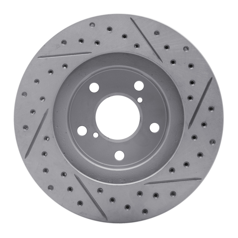 Subaru Impreza Brake Rotor (1) - Front Left - DFC - Drilled & Slotted Geoperformance - `90-`01