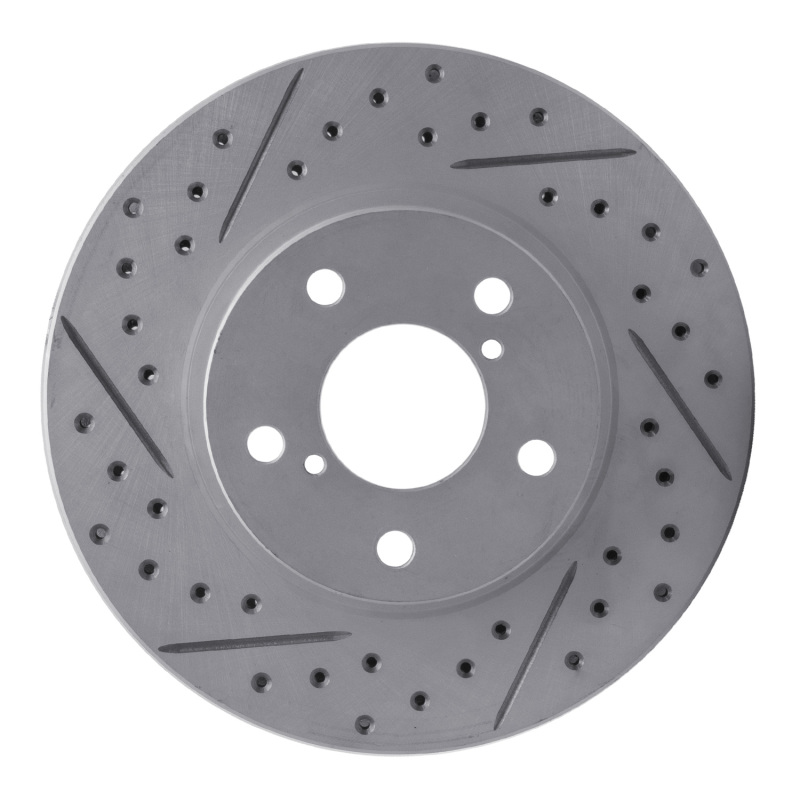 Subaru Impreza Brake Rotor (1) - Front Right - DFC - Geoperformance Rotors - Drilled & Slotted - `90-`01