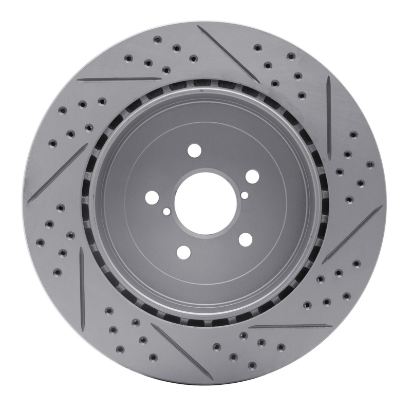 Subaru Impreza Brake Rotor (1) - Rear Left - DFC - Drilled & Slotted Geoperformance - `03-`04