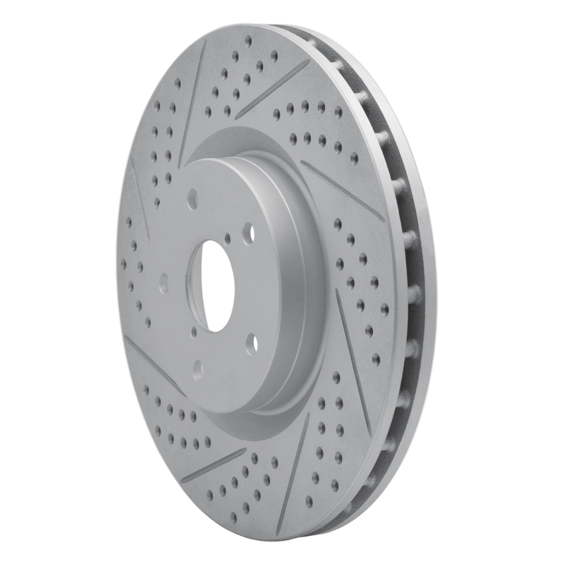 Subaru WRX Brake Rotor (1) - Front Left - DFC - Drilled & Slotted Geoperformance - `05-`20