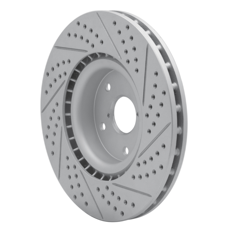 Subaru WRX Brake Rotor (1) - Front Left - DFC - Drilled & Slotted Geoperformance - `05-`20