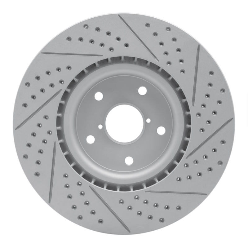 Subaru WRX Brake Rotor (1) - Front Left - DFC - Drilled & Slotted Geoperformance - `05-`20