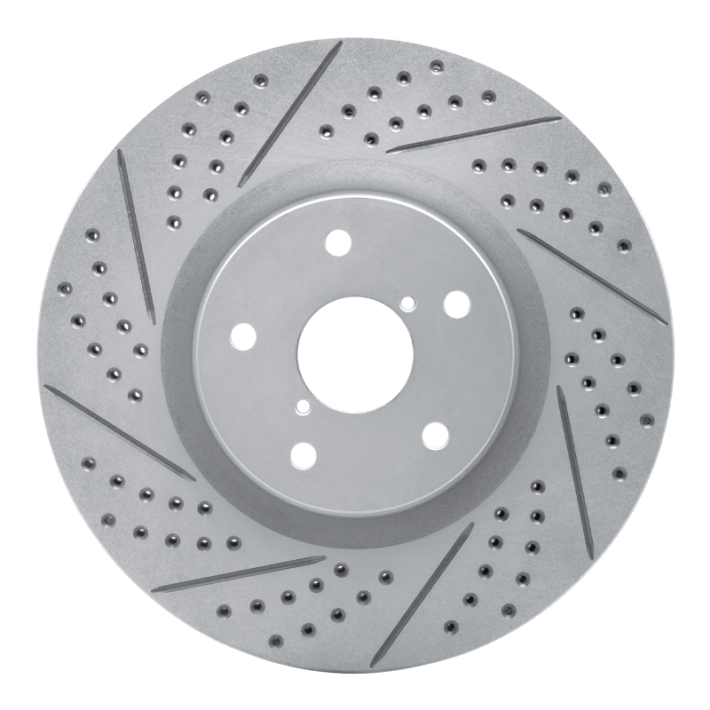 Subaru WRX Brake Rotor (1) - Front Left - DFC - Drilled & Slotted Geoperformance - `05-`20