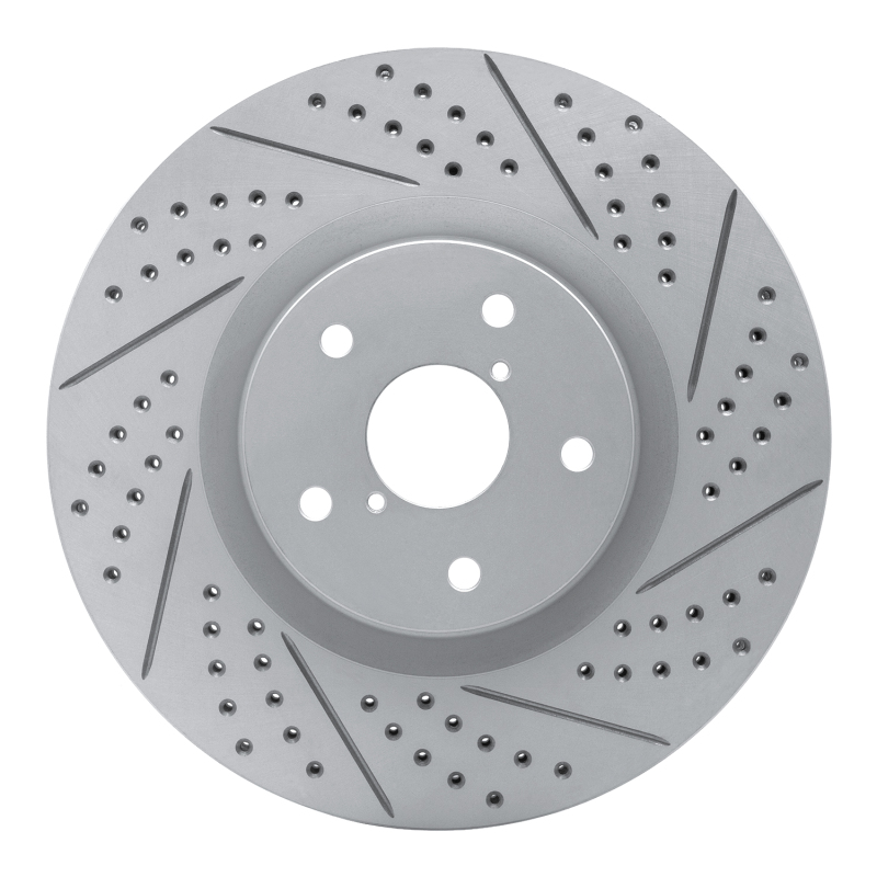 Subaru WRX Brake Rotor (1) - Front Right - DFC - Drilled & Slotted Geoperformance - `05-`20