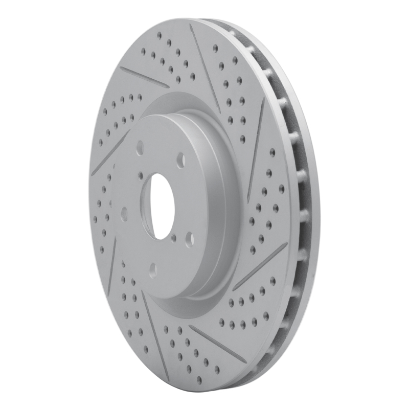 Subaru WRX Brake Rotor (1) - Front Right - DFC - Drilled & Slotted Geoperformance - `05-`20