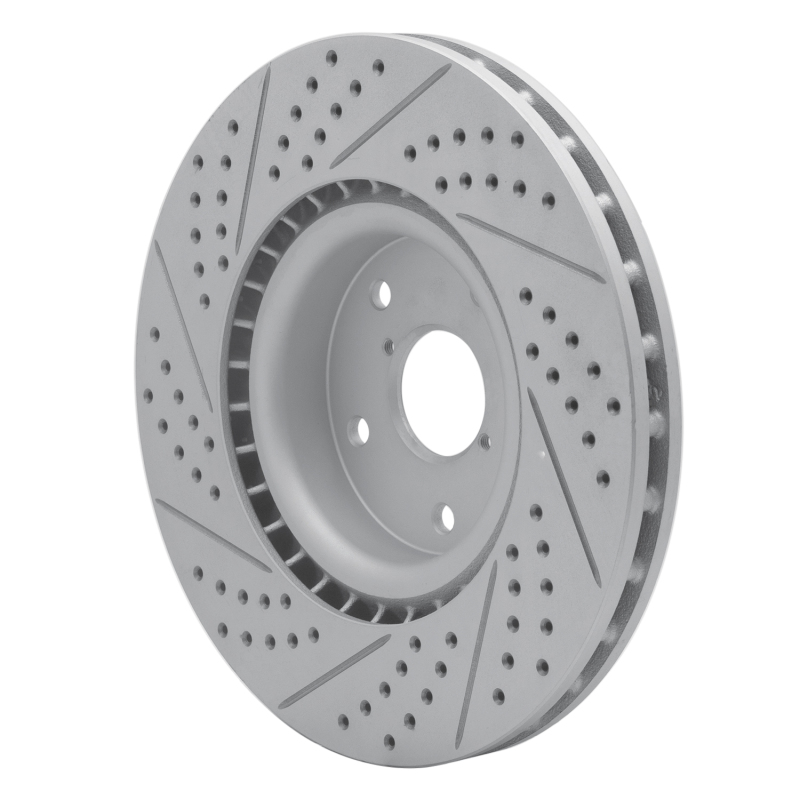 Subaru WRX Brake Rotor (1) - Front Right - DFC - Drilled & Slotted Geoperformance - `05-`20