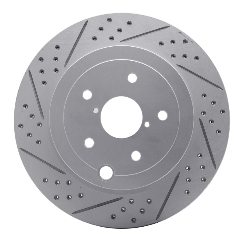 Subaru WRX Sti Brake Rotor (1) - Rear Left - DFC - Geoperformance Drill & Slot - `08-`20