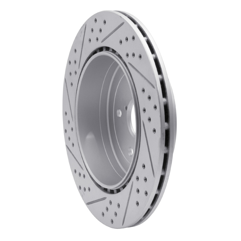 Subaru WRX Sti Brake Rotor (1) - Rear Right - DFC - Geoperformance Drilled & Slotted - `08-`20