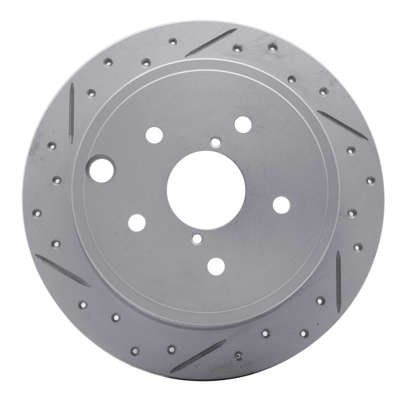 Subaru WRX Brake Rotor (1) - Rear Right - DFC - Geoperformance Drilled & Slotted - `15-`21