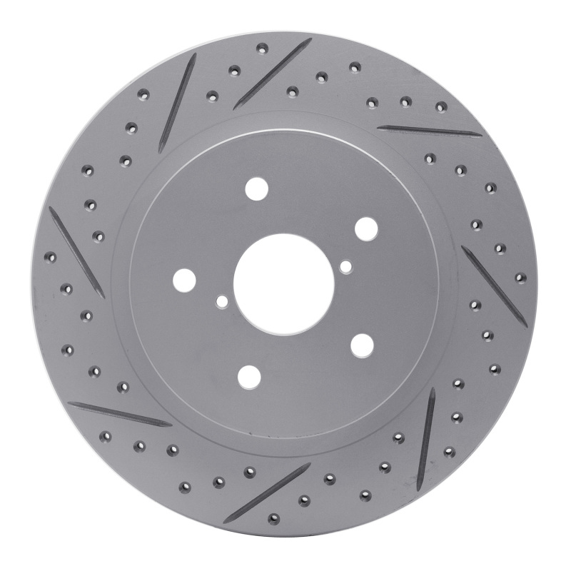 Subaru WRX Brake Rotor (1) - Rear Left - DFC - Drilled & Slotted Geoperformance - `15-`25