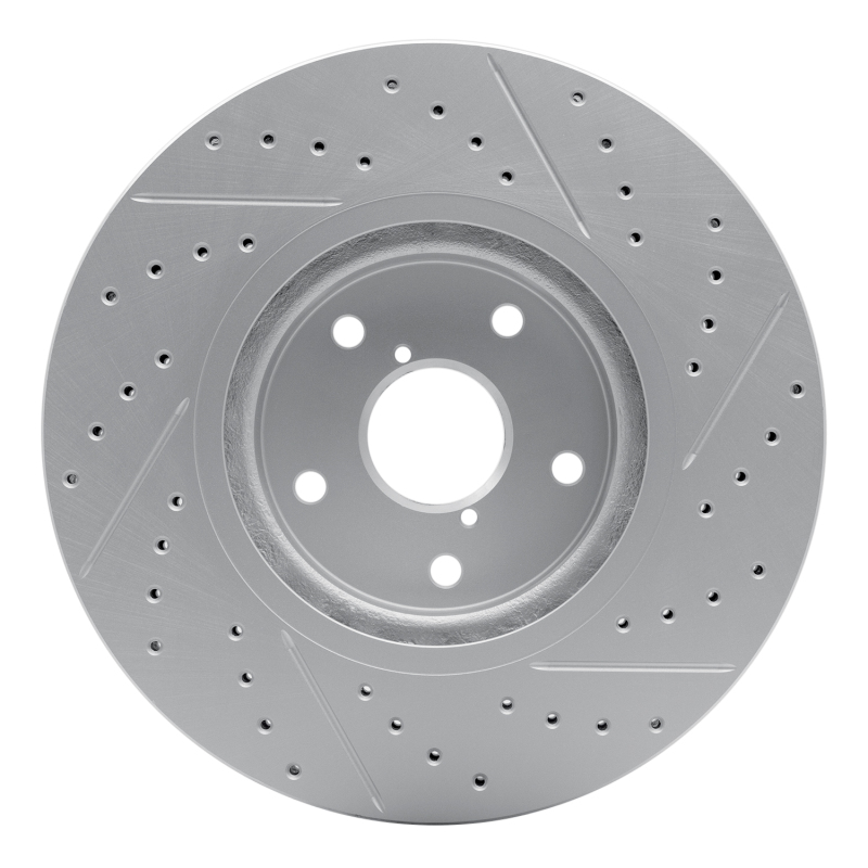 Subaru WRX Brake Rotor (1) - Front Left - DFC - Geoperformance Drilled & Slotted - `06-`21