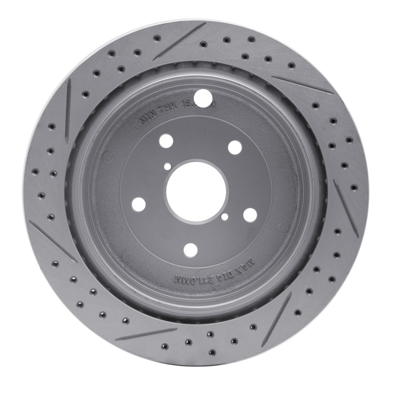 Subaru Tribeca Brake Rotor (1) - Rear Right - DFC - Drilled & Slotted Geoperformance - `06-`14