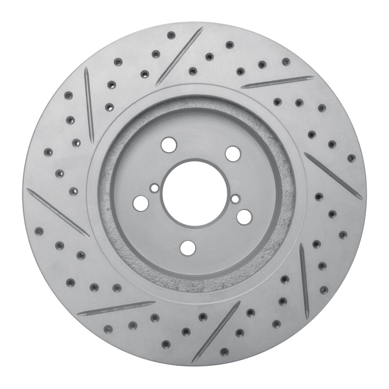 Subaru Crosstrek Brake Rotor (1) - Front Right - DFC - Geoperformance Drilled & Slotted - `17-`23