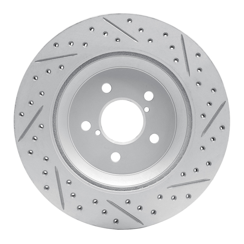Subaru Crosstrek Brake Rotor (1) - Rear Left - DFC - Drilled & Slotted Geoperformance - `19-`23
