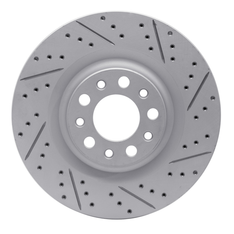 Alfa Romeo Giulia Brake Rotor (1) - Rear Right - DFC - Drilled and Slotted Geoperformance - `17-`25
