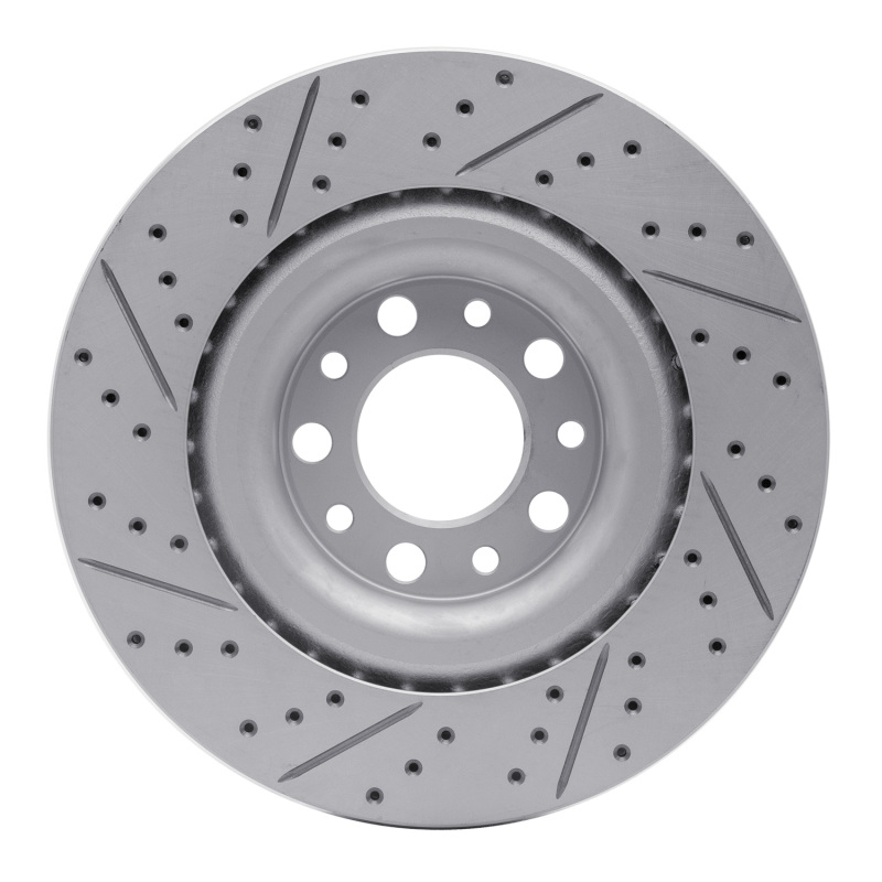 Alfa Romeo Giulia Brake Rotor (1) - Rear Right - DFC - Drilled and Slotted Geoperformance - `17-`25