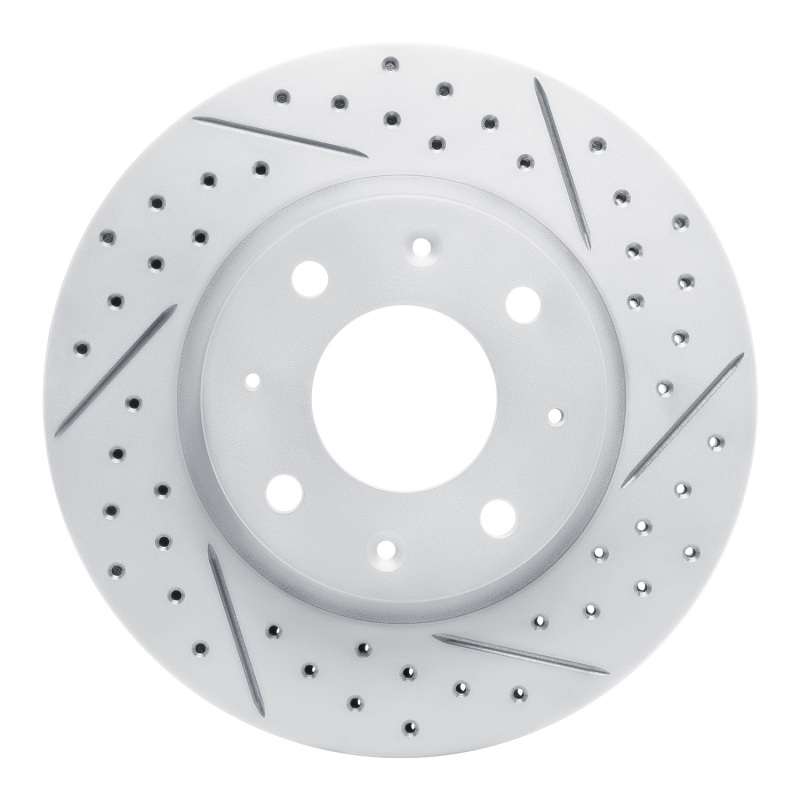 Kia Spectra Brake Rotor (1) - Front Right - DFC - Drilled & Slotted Geoperformance - `04-`09