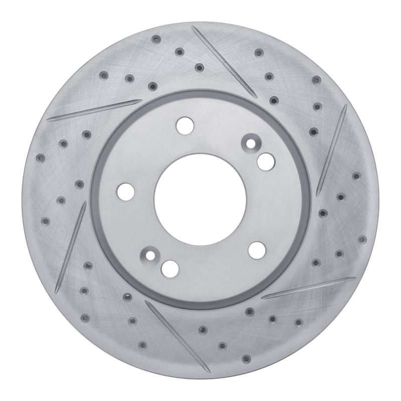 Kia Soul Brake Rotor (1) - Front Right - DFC - Drilled & Slotted Geoperformance - `10-`13