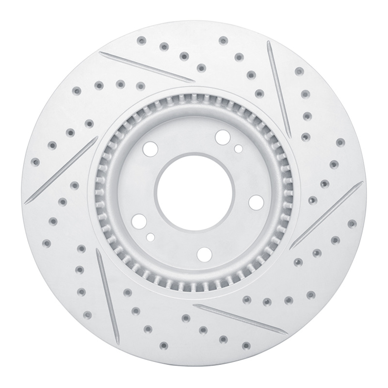 Kia Soul Ev Brake Rotor (1) - Front Left - DFC - Geoperformance Rotor - Drilled and Slotted - `15-`19