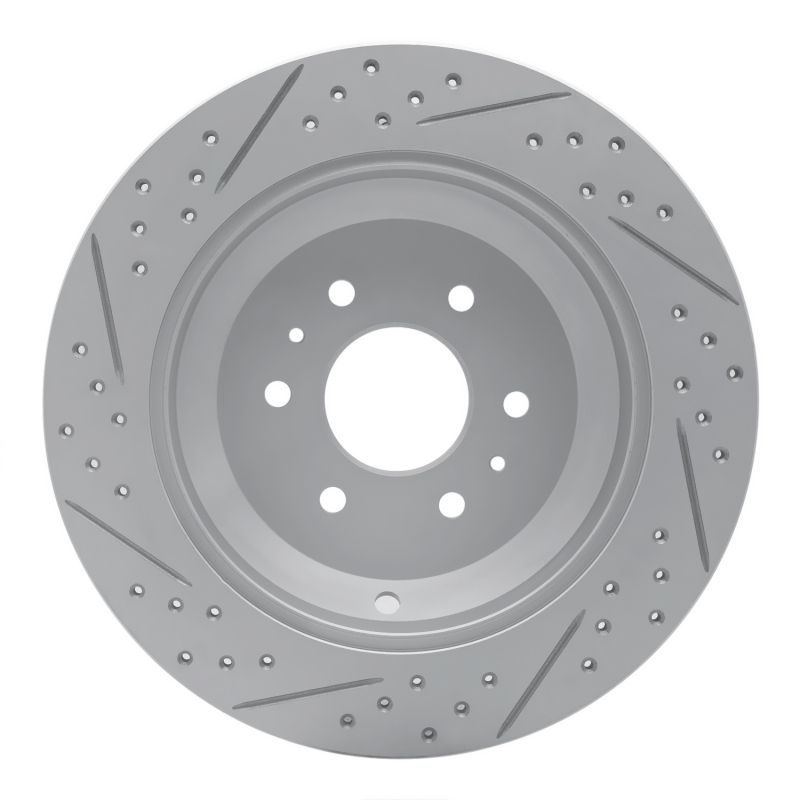 Kia Borrego Brake Rotor (1) - Rear Right - DFC - Drilled & Slotted Geoperformance - `09-`10