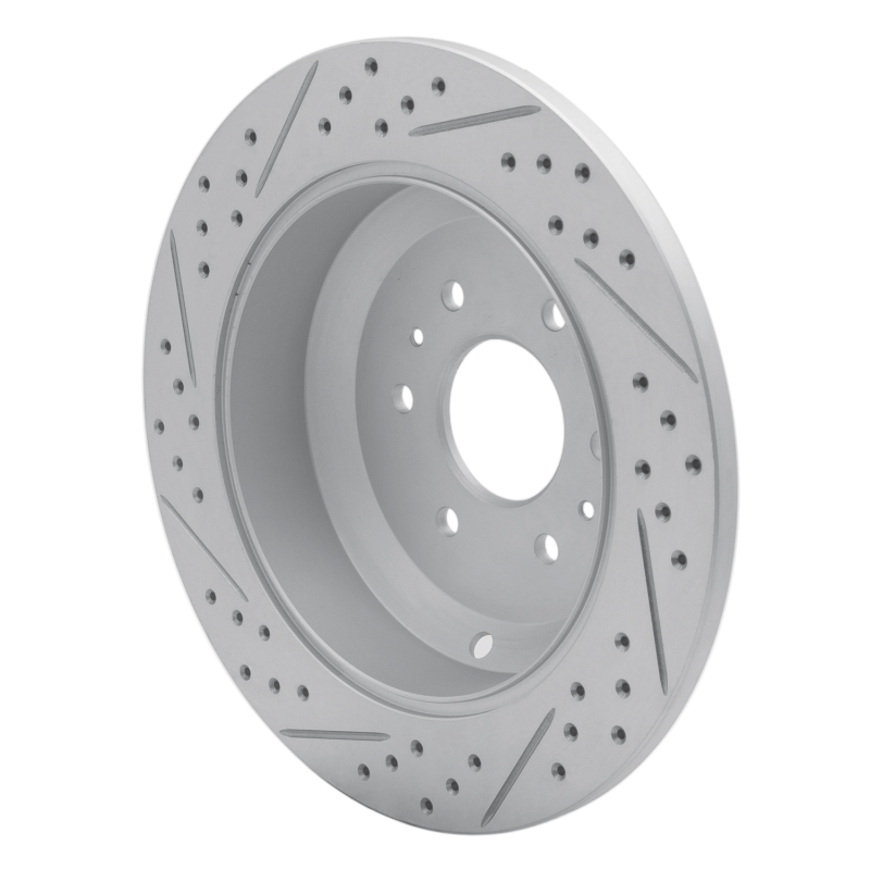 Kia Borrego Brake Rotor (1) - Rear Right - DFC - Drilled & Slotted Geoperformance - `09-`10