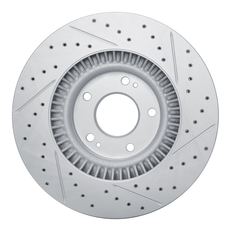Kia Sorento Brake Rotor (1) - Front Left - DFC - Drilled & Slotted Geoperformance - `15-`20