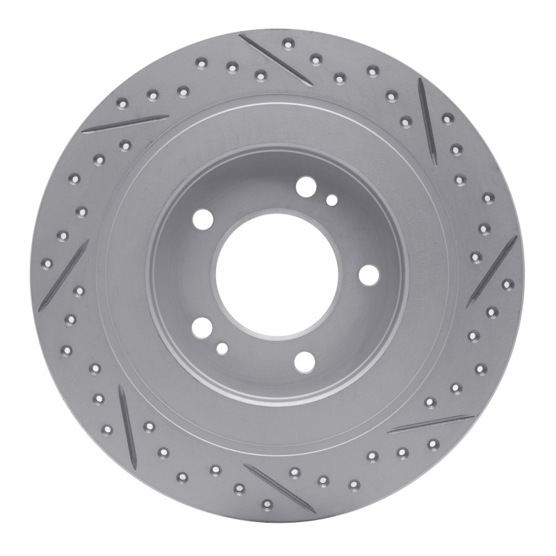 Hyundai Kona EV Brake Rotor (1) - Rear Left - DFC - Drilled & Slotted Geoperformance - `17-`23
