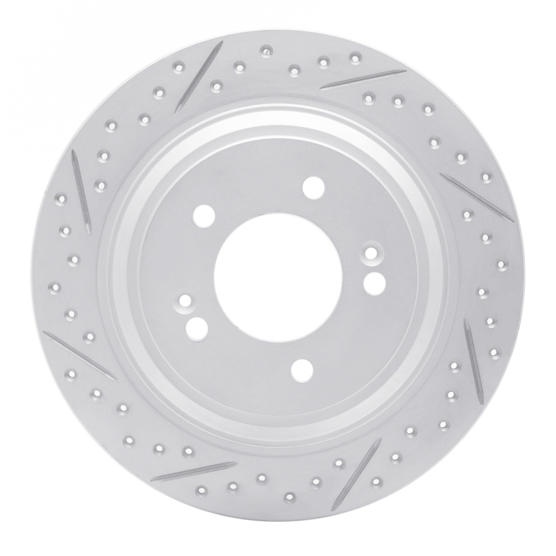 Hyundai Kona EV Brake Rotor (1) - Rear Left - DFC - Drilled & Slotted Geoperformance - `17-`23