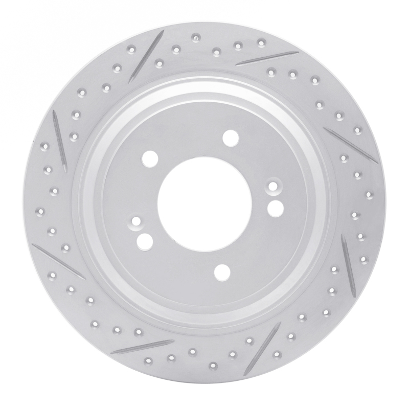 Hyundai Kona Brake Rotor (1) - Rear Right - DFC - Drilled & Slotted Geoperformance - `17-`23