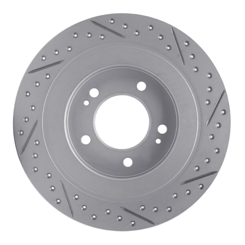 Hyundai Kona Brake Rotor (1) - Rear Right - DFC - Drilled & Slotted Geoperformance - `17-`23