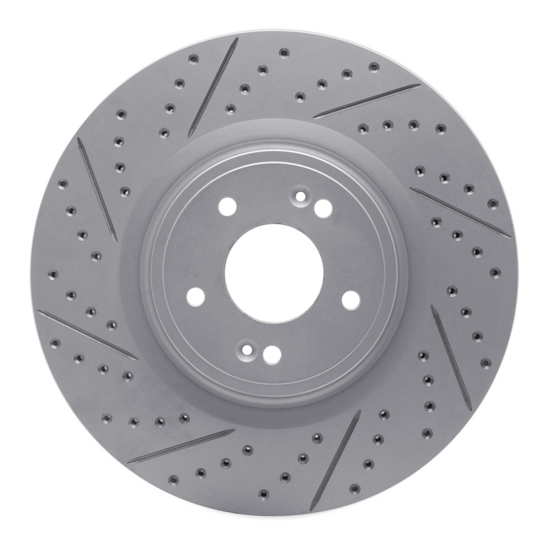 Genesis G70 Brake Rotor (1) - Front Right - DFC - Drilled & Slotted Geoperformance - `18-`22