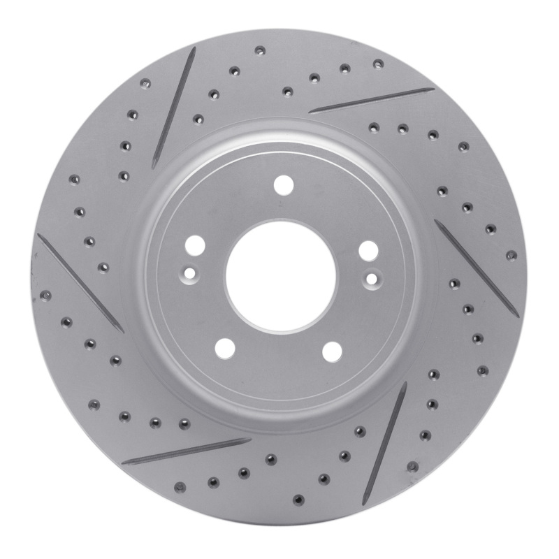 Genesis G70 Brake Rotor (1) - Front Left - DFC - Drilled & Slotted Geoperformance Rotor - `18-`23