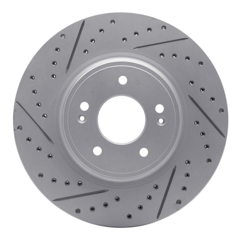 Genesis G70 Brake Rotor (1) - Front Right - DFC - Geoperformance Drilled & Slotted - `18-`23