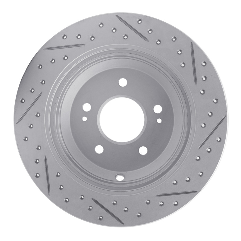 Genesis G70 Brake Rotor (1) - Rear Right - DFC - Geoperformance Drilled & Slotted - `18-`23