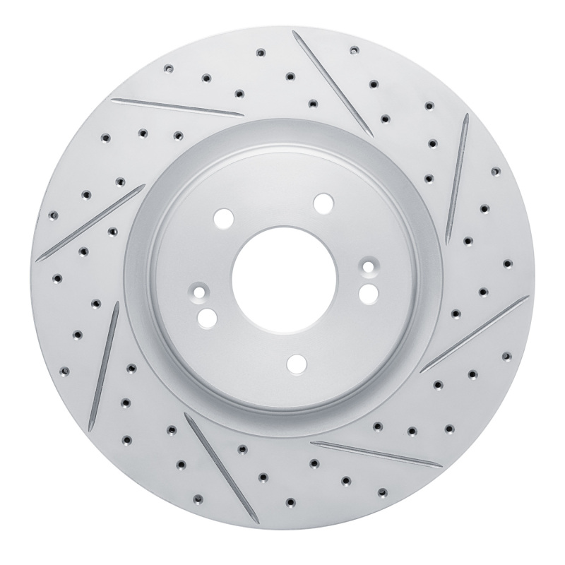 Hyundai Sonata Brake Rotor (1) - Front Right - DFC - Drilled & Slotted Geoperformance - `21-`26