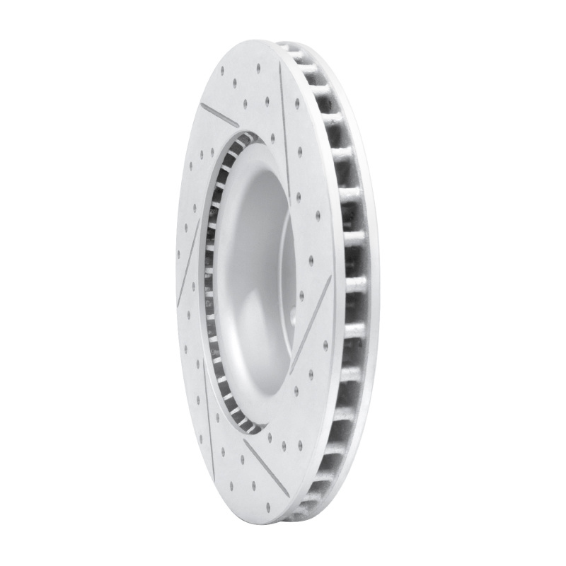 Tesla Model X Brake Rotor (1) - Front Left - DFC - Geoperformance Drilled & Slotted - `12-`21