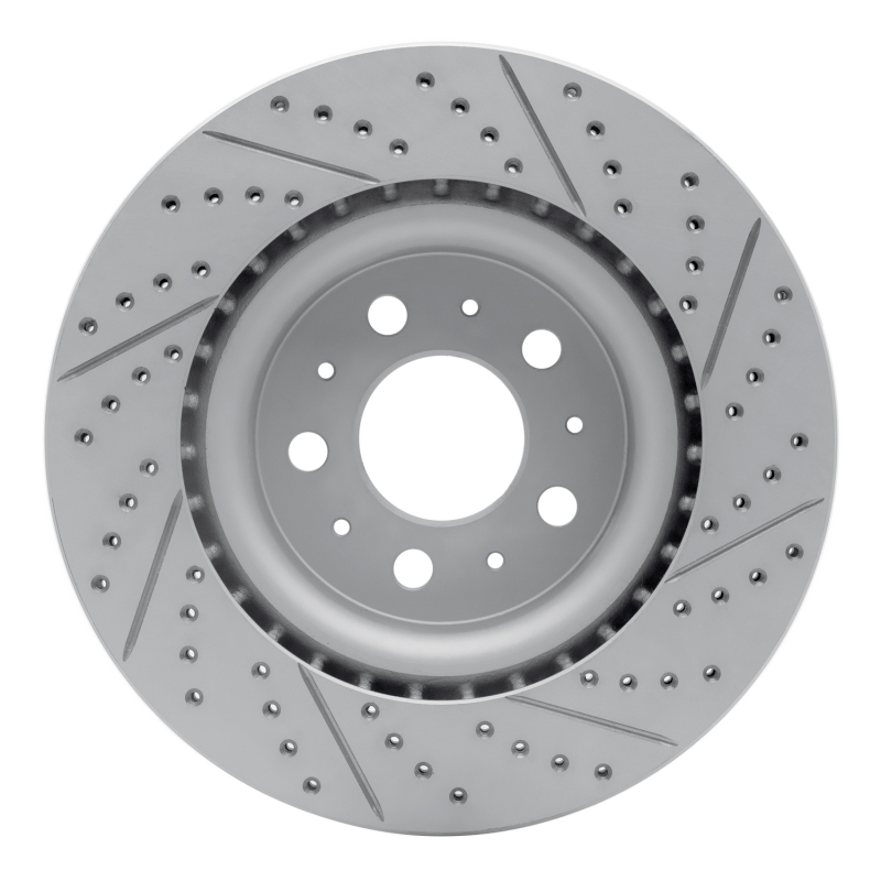 Tesla Model 3 Brake Rotor (1) - Front Left - DFC - Drilled & Slotted Geoperformance - `17-`25
