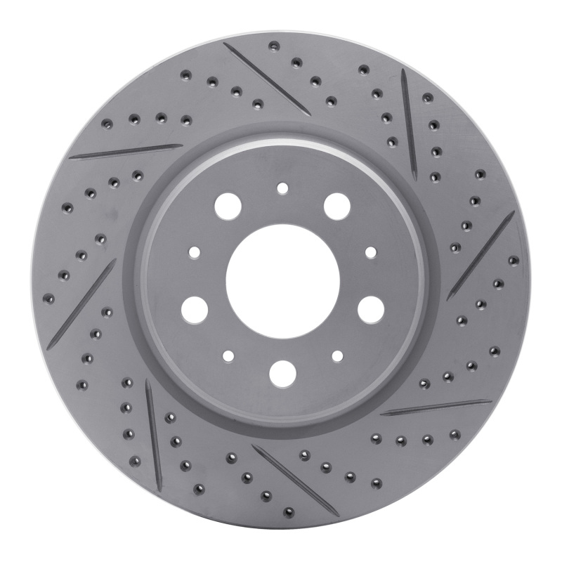 Tesla Model 3 Brake Rotor (1) - Front Right - DFC - Geoperformance Drilled & Slotted - `17-`25