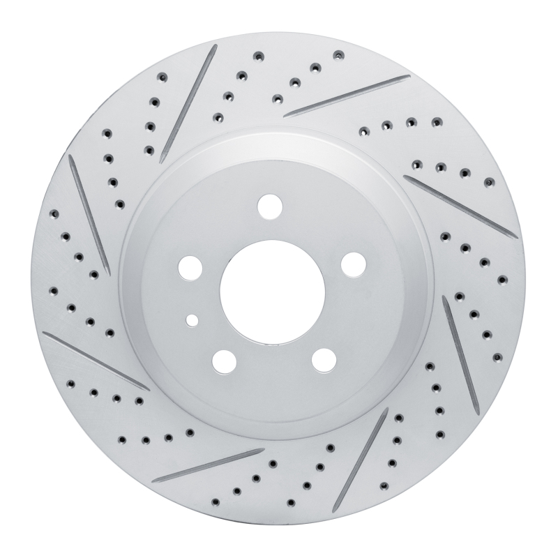 Tesla Model 3 Brake Rotor (1) - Front Left - DFC - Geoperformance + Drilled & Slotted - `17-`25